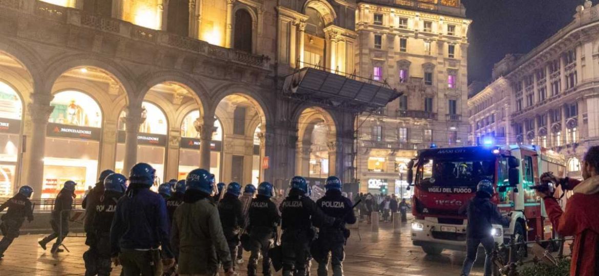 Disturbios-en-Milan-dejan-saqueos-incendios-y-policias-heridos